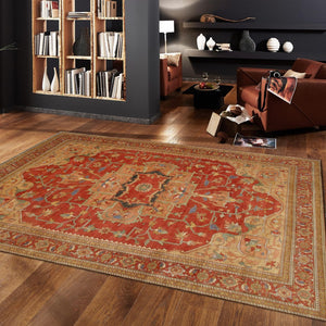 Pasargad Home Serapi Collection Hand-knotted Rustic Wool Area Rug For Timeless Interior Elegance   P-2 8x10