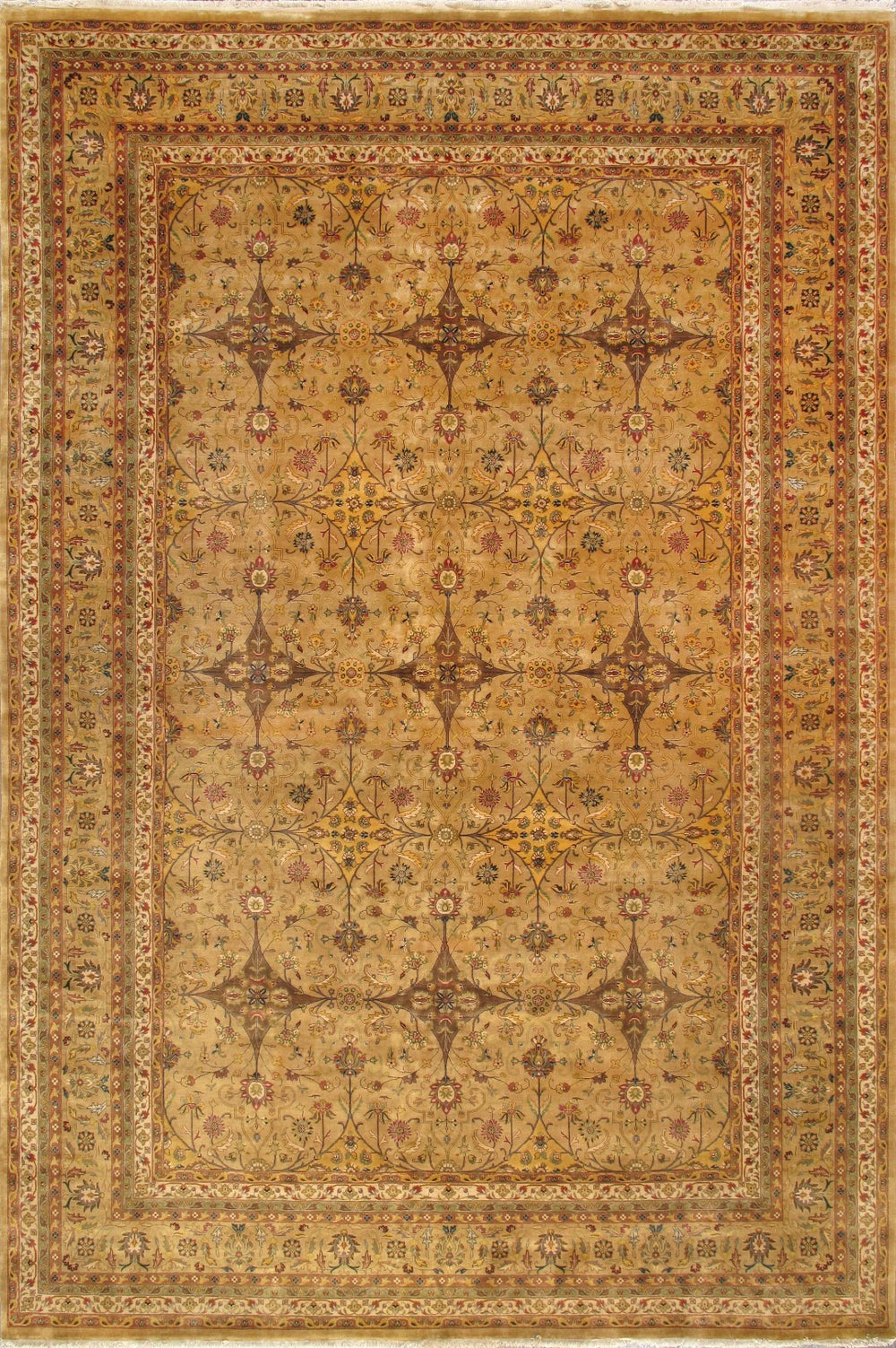 Pasargad Home Baku Collection Hand-knotted Wool Area Rug - Timeless Elegance, 11' 9" X 17' 8"   P-713b 12x18