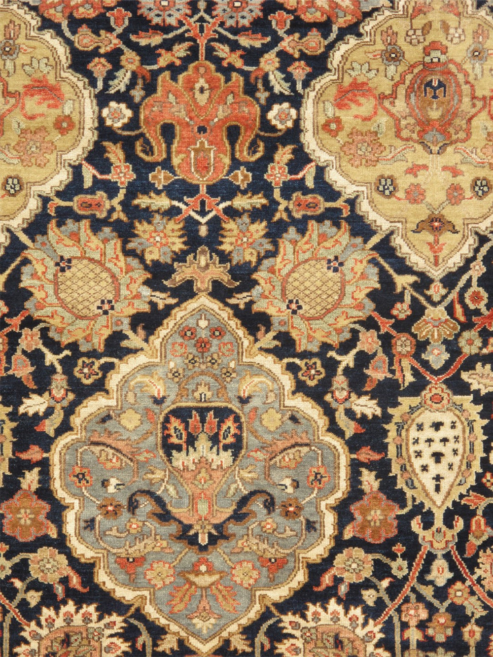 Pasargad Home Kerman Hand-knotted Wool Area Rug In Navy - Elevate Your Space With Timeless Elegance   P-lavarb 8x10