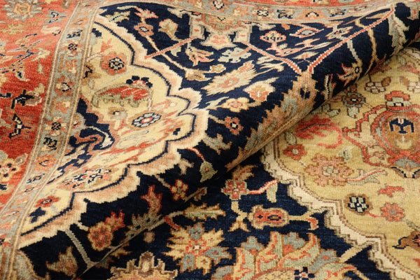 Pasargad Home Kerman Hand-knotted Wool Area Rug In Navy - Elevate Your Space With Timeless Elegance   P-lavarb 8x10