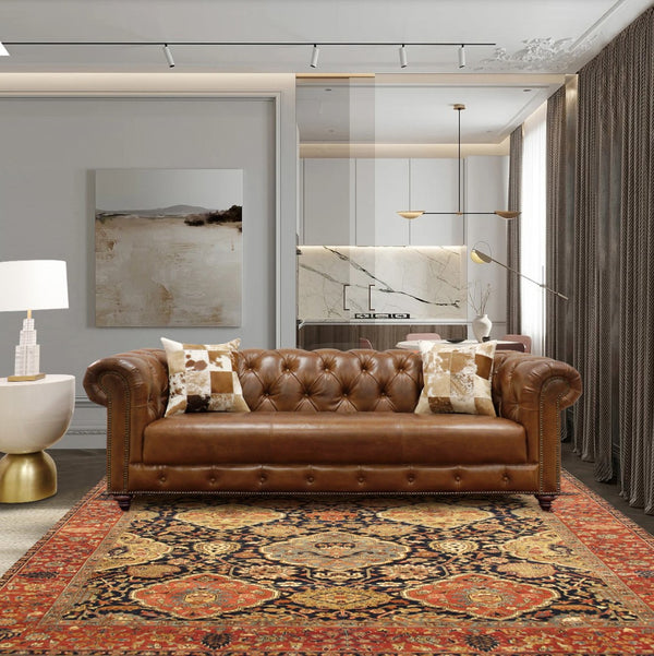 Pasargad Home Kerman Hand-knotted Wool Area Rug In Navy - Elevate Your Space With Timeless Elegance   P-lavarb 8x10