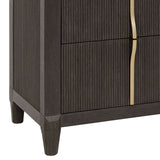 West End Loft 2-Drawer Nightstand with USB-C Outlets Brown with Tuxedo Finish P361140 Pulaski Furniture