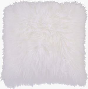 Surya Heaven Faux Fur Accent Pillow 20"L X 20"W - Cozy Comfort For Timeless Home Decor & Style Ivory Acrylic P0257-2020p