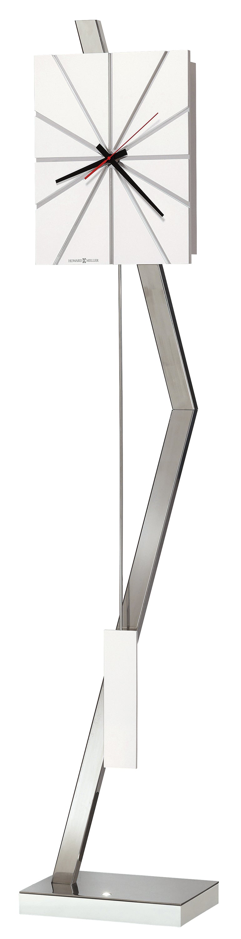 Hekman Furniture 615152 Zander Modern Grandfather Floor Clock With Gloss White Finish & Led Spotlight For Elegance  Zander Grandfather Clock 615152