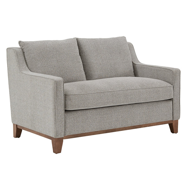 Homelegance By Top-Line Kramer Fabric Loveseat with Down Feather Cushions Grey Polyester