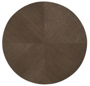 Hooker Furniture Commerce Roll with It Drum Side Table Oak Veneer Champagne Trim Modern Accent 7228-80261-89