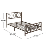 Christopher Knight Home® - Noble House - Claudia Modern Iron Queen Bed Frame