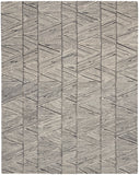 Nourison Vail VAI01 Handmade Tufted No Border Indoor Only Modern  Rug Grey White, Grey White 100% Wool 99446794109