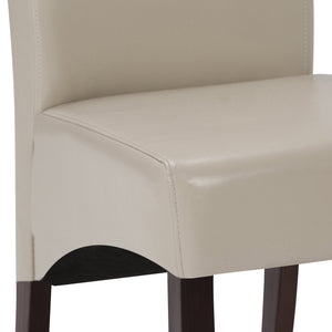 English Elm Avalon Deluxe Parson Dining Chair Set Of 2 - Elegant Satin Cream Upholstered Comfort For Any Space B136P159801