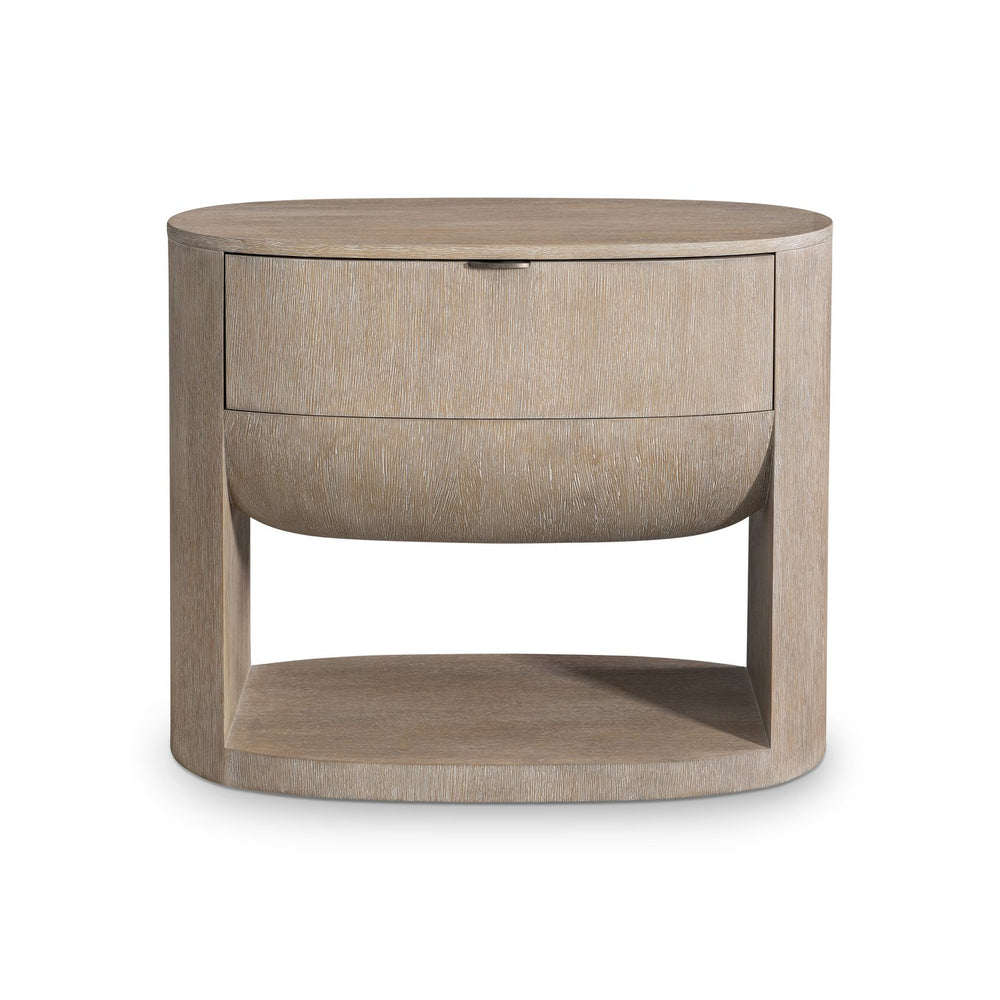 Bernhardt Bernhardt Loggia Nightstand With Soft-Close Drawer, Wire-Brushed Oak Aria Finish & Usb Charging 345230