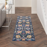 Nourison Passion PSN01 Machine Made Power-loomed Borderless Design Indoor Only Bohemian Transitional Rug Navy, Navy 100% Polypropylene 99446014740