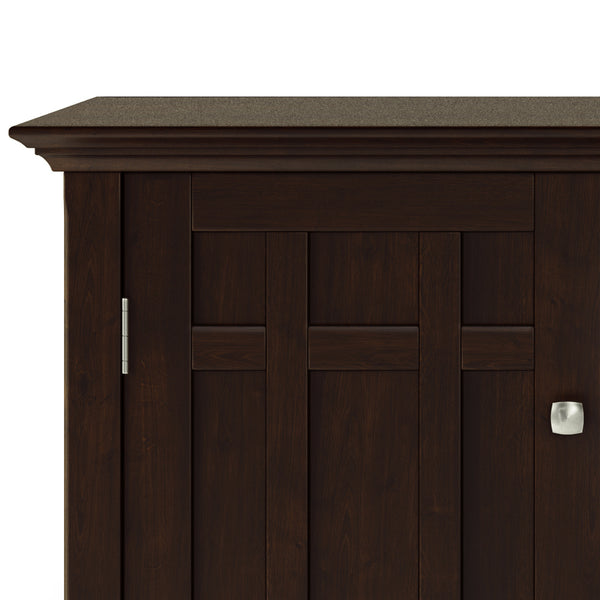 English Elm Bedford Sideboard Buffet With Wine Rack - Elegant Dark Chestnut Brown Storage For Dining Rooms B136P158482