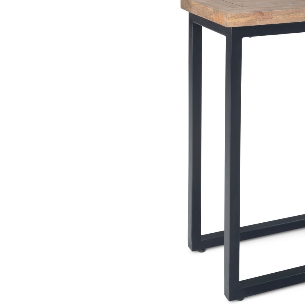 English Elm Skyler C Side Table - Handcrafted Solid Mango Wood With Charcoal Base For Modern Living Spaces B136P159619-GIGA