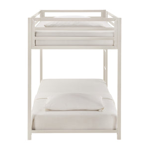 Homelegance By Top-Line Calrissian Metal Bunk Bed White Metal