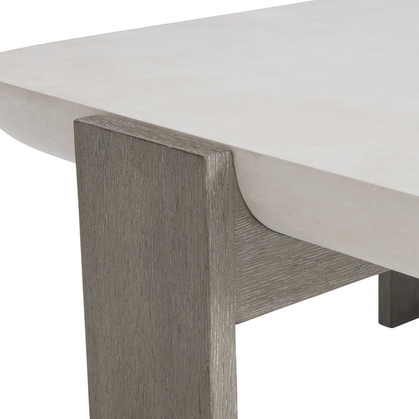 Bernhardt Bernhardt Modern-Organic Gooding Cocktail Table With Sand Grey Faux Concrete Top And Flint Wood Base 484023