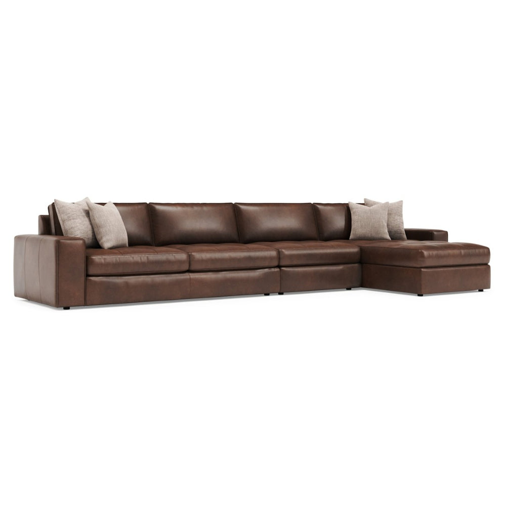 Bernhardt Bernhardt Nest Three Piece Premium Leather Sectional for Spacious Modern Living Rooms K2309