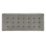 Homelegance By Top-Line Lyon Tufted Storage Bench Grey Polyester