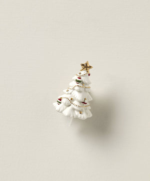 Lenox Profile Popper Christmas Tree Charm White, WHITE PORCELAIN 894248