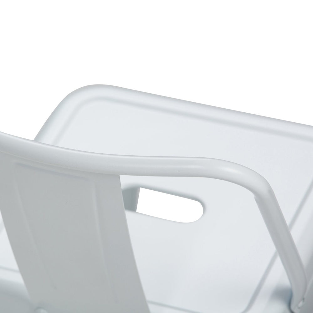 English Elm Rayne - Set Of 2 Stylish White Metal Counter Height Stools For Modern Kitchens & Bars B136P159485-GIGA