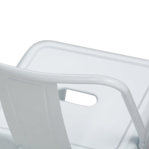 English Elm Rayne - Set Of 2 Stylish White Metal Counter Height Stools For Modern Kitchens & Bars B136P159485-GIGA