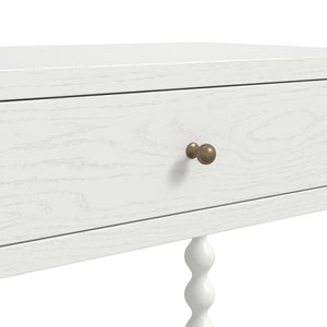 A.R.T. Furniture Haven Vintage-Inspired Open Nightstand - Elegant White Finish with Storage & Cottage Charm 339140-2367