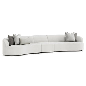 Bernhardt Bernhardt Elle 3-Piece Fabric Sectional — Sculptural Kidney Sofa, Cloud-Like Plush Seating, Customizable Finish - Made to Order K1965