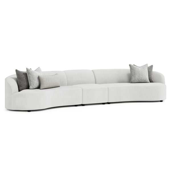 Bernhardt Bernhardt Elle 3-Piece Fabric Sectional — Sculptural Kidney Sofa, Cloud-Like Plush Seating, Customizable Finish - Made to Order K1965