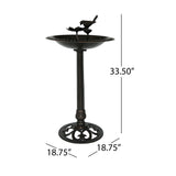 Christopher Knight Home® - Noble House - Fairmont Outdoor Aluminum and Iron Bird Bath