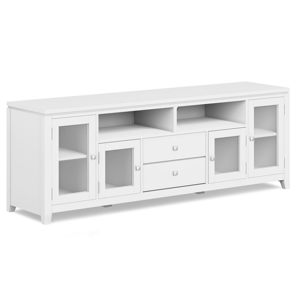 English Elm Cosmopolitan 72" Wide White Tv Media Stand – Modern Storage Solution For Stylish Living Rooms B136P158556
