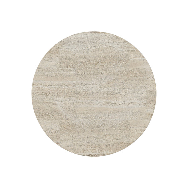 Bernhardt Bernhardt Round Berkshire Accent Table With Laminated Stone Top & Twisted Aged Pewter Steel Base 405123