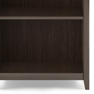 English Elm Acadian 5-Shelf Bookcase In Rich Brunette Brown - Handcrafted Solid Wood With Adjustable Shelves B136P158296