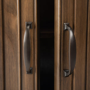 English Elm Connaught Solid Wood Entryway Storage Cabinet - Rustic Brown Charm For Stylish Home Organization B136P158529
