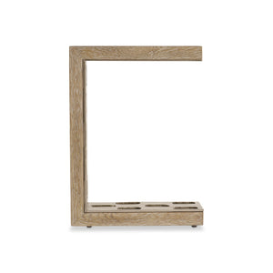 Bernhardt Bernhardt Aventura C-Table With Marcona Wood Top, Frosted Nickel Openwork Aluminum Accents, Versatile Side Table 318112