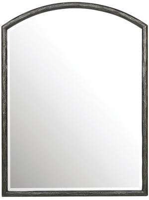 Hooker Furniture Driftwood Vertical Mirror With Textured Gray Metal Frame, Beveled Glass, Coastal Chic 36X48 Inches 6820-90004-95