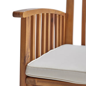 English Elm Christopher Knight Home® - CASA Acacia Dining Chair Set with Water-Resistant Cushions, Durable Solid Wood Patio Seating, Stylish Slat Design Brown 61720.00