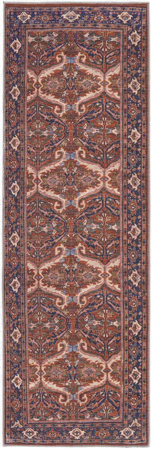 Feizy Rugs Rln39hmf Rawlins Vintage-inspired Polyester Medallion Rug – Antique Charm With Intricate Patterns & Warm Hues Red,Tan,Blue Polyester Rln39hmfrednvyi7a