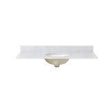 Christopher Knight Home® - Noble House - - 49'' Cararra White Marble Vanity Top&Ceramic Sink