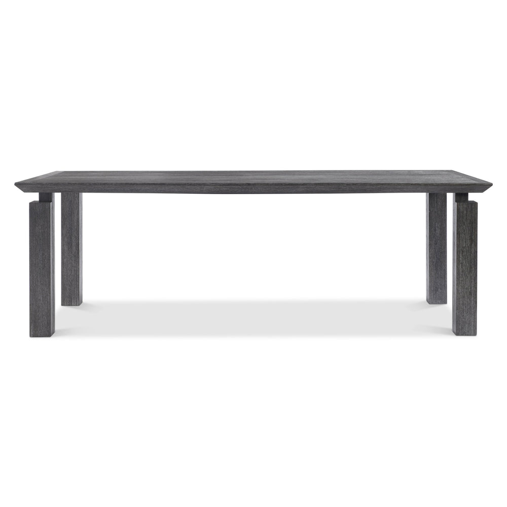 Bernhardt Bernhardt Menton 90" Rustic Modern Dining Table With Floating Beveled Top & Notched Block Legs 352220
