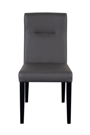 Porter Designs Porter Verona Contemporary Dining Chairs (Set Of 2) - Stylish Gray Faux Leather With Black Legs Gray Fabric 07-204c-02-552
