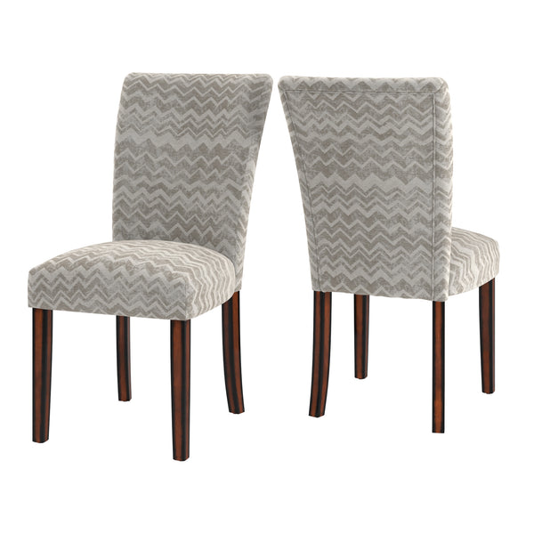 Homelegance By Top-Line Harmonn Print Parsons Dining Side Chairs (Set of 2) Espresso Rubberwood