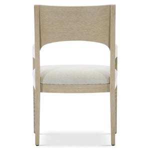 Bernhardt Bernhardt Solaria Arm Chair Rustic-Modern Ash Frame, Dune Finish, Upholstered Slip Seat, Timeless Comfort 310556