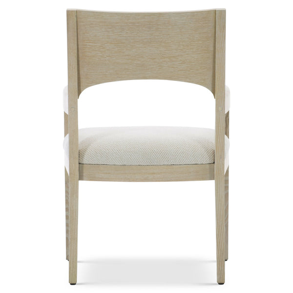 Bernhardt Bernhardt Solaria Arm Chair Rustic-Modern Ash Frame, Dune Finish, Upholstered Slip Seat, Timeless Comfort 310556