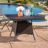 Christopher Knight Home® Corsica Outdoor Square Dining Table  - Sturdy Wicker, Stylish Design