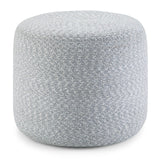 Zenithar Multi-functional Round Braided Pouf with Natural Pattern