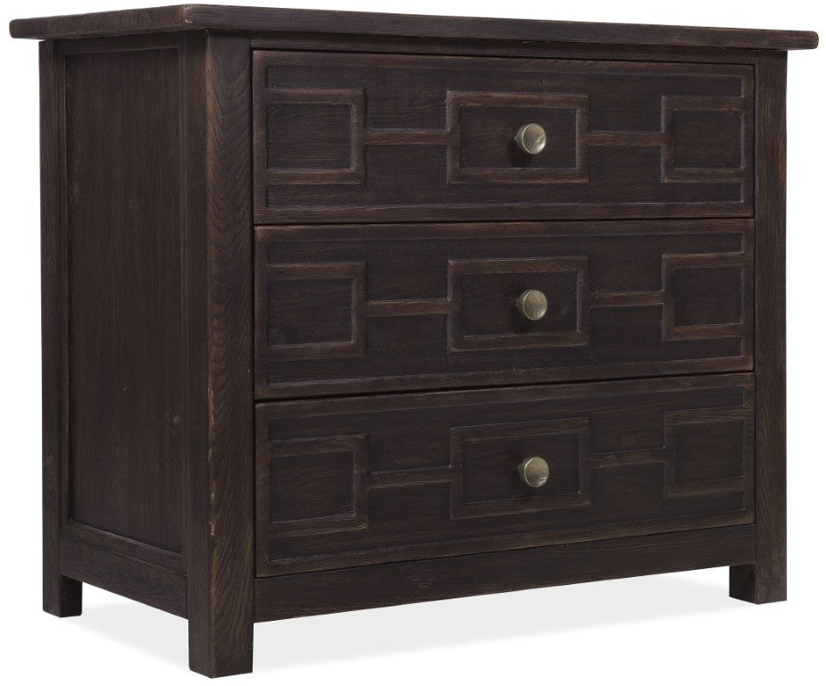 Hooker Furniture Driftwood Bachelor's Chest With Geometric Drawer Fronts, Cedar-Lined Bottom, Self-Closing Drawers Blacks 6820-90017-99