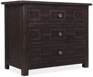 Hooker Furniture Driftwood Bachelor's Chest With Geometric Drawer Fronts, Cedar-Lined Bottom, Self-Closing Drawers Blacks 6820-90017-99