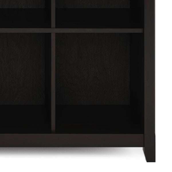 English Elm Amherst 12-Cube Storage Bookcase - Stylish Hickory Brown Solid Wood Organizer For Any Room B136P158349