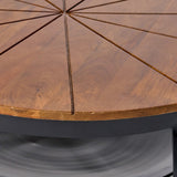 Christopher Knight Home® - Noble House - Hadfield Handcrafted Boho Mango Wood and Iron Coffee Table, Natural and Black