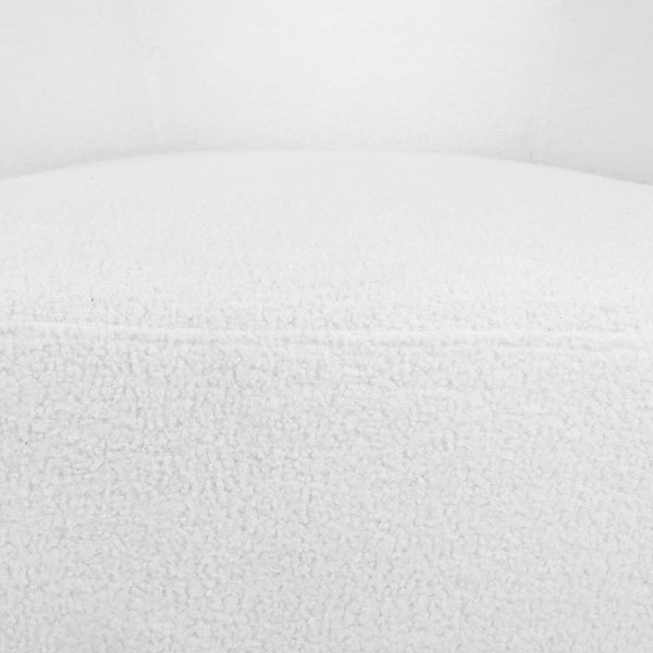 English Elm Christopher Knight Home® - Swivel Upholstered Accent Chair with Plush Fabric Comfort and 360° Rotation for Living Rooms White 74240.00WHI