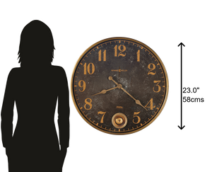 Hekman Furniture 625733 Union Depot Oversized Wall Clock - Antique Brass Accents & Aged Black Dial For Any Decor  Union Depot Gallery Wall Clock 625733